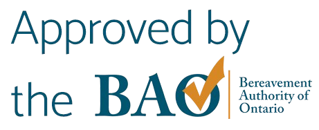 Approved by the BAO – Bereavement Authority of Ontario